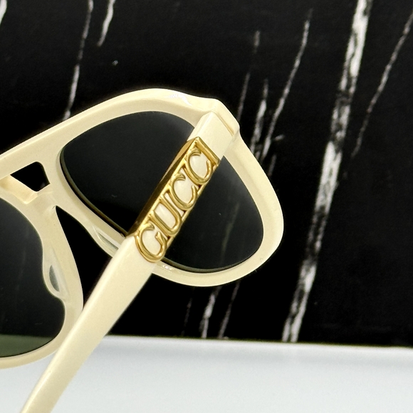 NEW GG1188S 005 GUCCI UNISEX AVIATOR WHITE SUNGLASSES GUCCI UNISEX EYEWEAR - Picture 10 of 14
